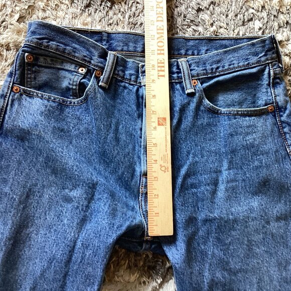 Vintage Levi’s 501xx Dark Wash Blue Cotton Denim Button Fly Jeans Men’s 31x30 - Picture 5 of 8